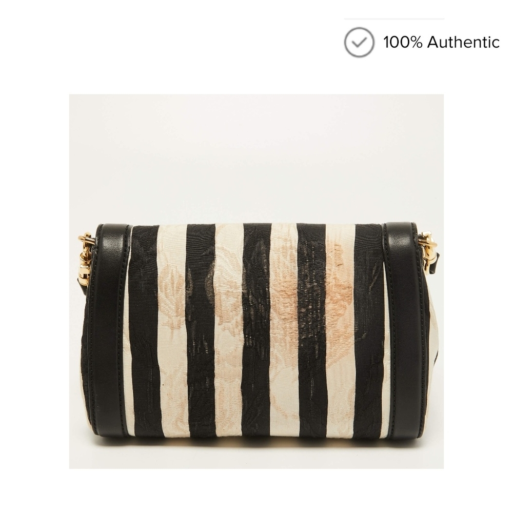 D&G Black and Cream Striped Shoulder Bag - Picture 9 of 14